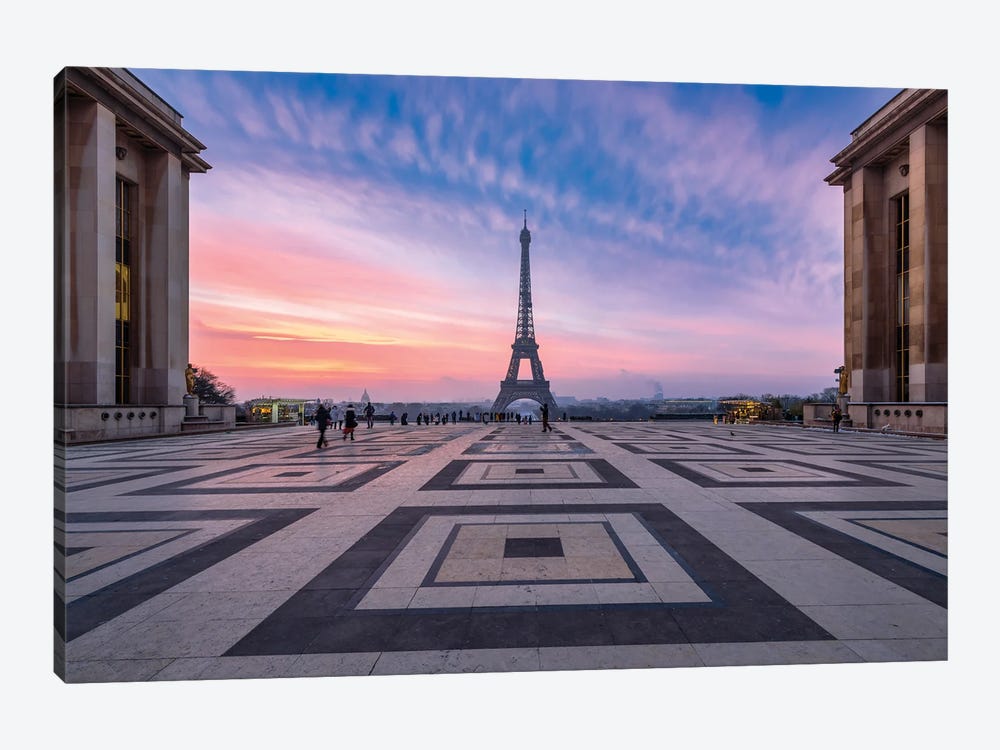 Place Du Trocadéro And Eiffel Tower At Sunrise, Paris, France by Jan Becke 1-piece Canvas Print