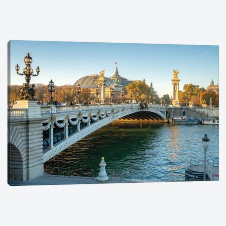 Pont Alexandre Iii And Grand Palais In Autumn, Paris, France Canvas Print #JNB873} by Jan Becke Canvas Wall Art