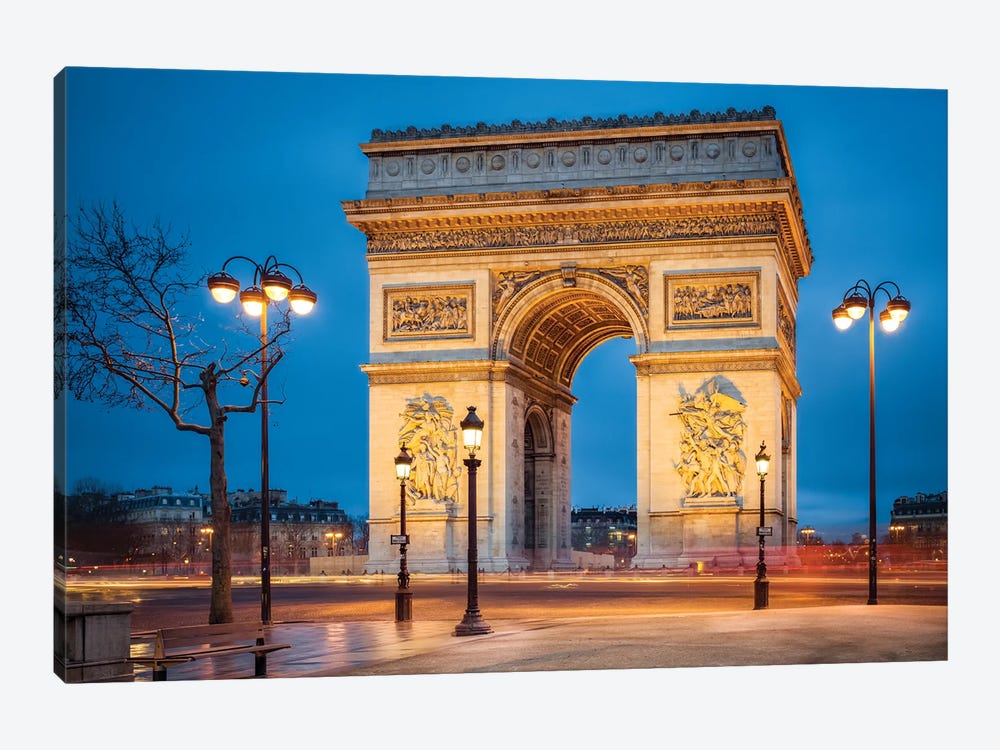 Arc De Triomphe At The Place Charles De Gaulle, Paris, France by Jan Becke 1-piece Canvas Wall Art