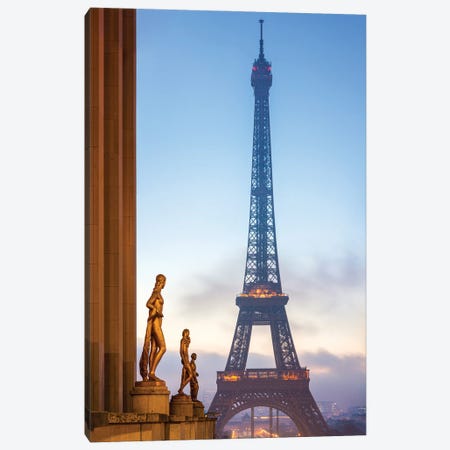 Place Du Trocadéro And Eiffel Tower, Paris, France Canvas Print #JNB886} by Jan Becke Canvas Art
