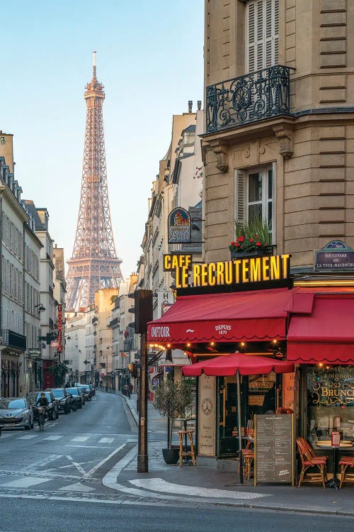 Rue Saint-Dominique And Eiffel Tower, Paris, France