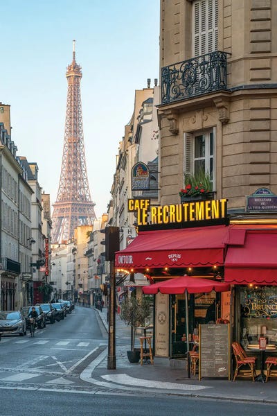 Towers: Rue Saint-Dominique And Eiffel Tower, Paris, France by Jan Becke