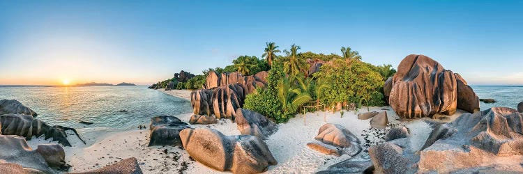 Beach Anse Source D'Argent At Sunset