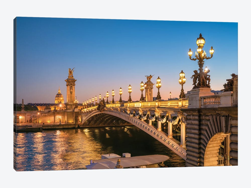 Pont Alexandre III And Les Invalides, Paris, France by Jan Becke 1-piece Canvas Print