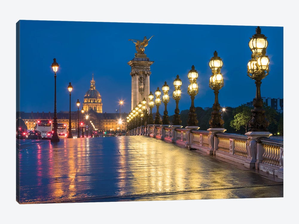 Pont Alexandre III On A Rainy Day, Paris, France by Jan Becke 1-piece Canvas Art Print