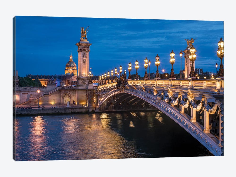 Pont Alexandre III, Paris, France by Jan Becke 1-piece Canvas Print