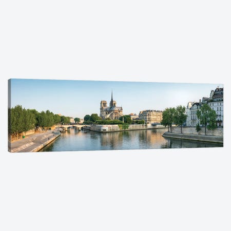 Panoramic View Of Île De La Cité With Notre-Dame De Paris Canvas Print #JNB928} by Jan Becke Canvas Wall Art