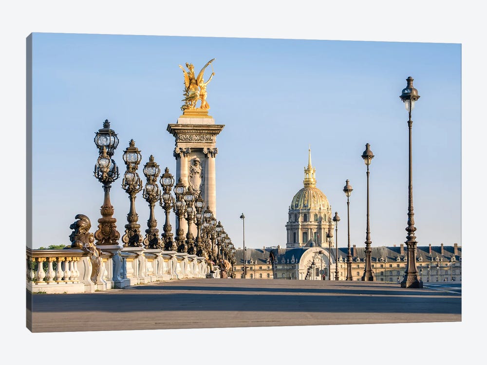 Pont Alexandre Iii Bridge And Les Invalides In Paris, France by Jan Becke 1-piece Canvas Artwork