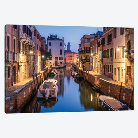 Romantic Canal In Venice, Italy Canvas Print #JNB93} by Jan Becke Canvas Wall Art