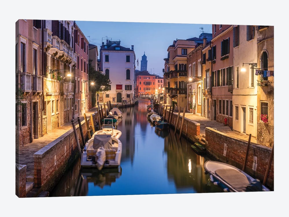Romantic Canal In Venice, Italy by Jan Becke 1-piece Art Print