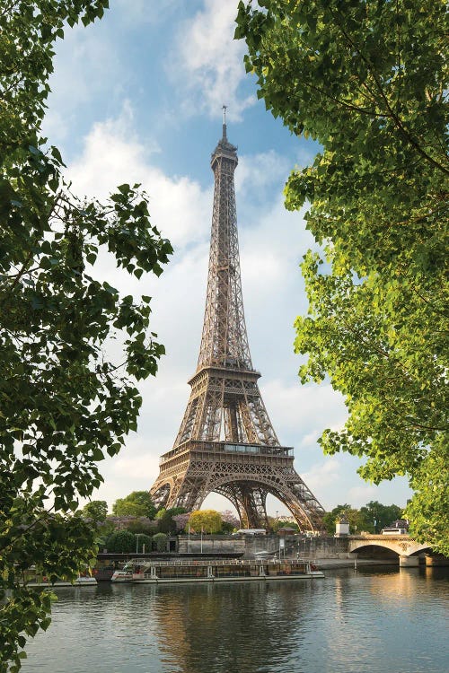 Eiffel Tower At The Banks Of The Seine, Paris, France