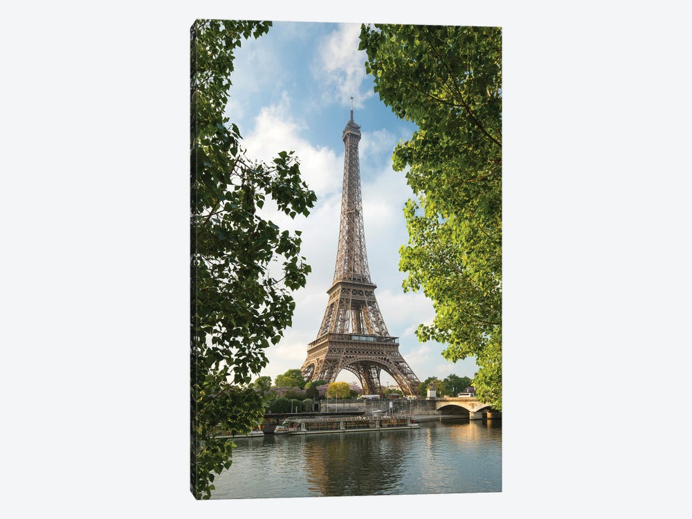 Eiffel Tower At The Banks Of The Seine, Paris, France by Jan Becke 1-piece Canvas Art