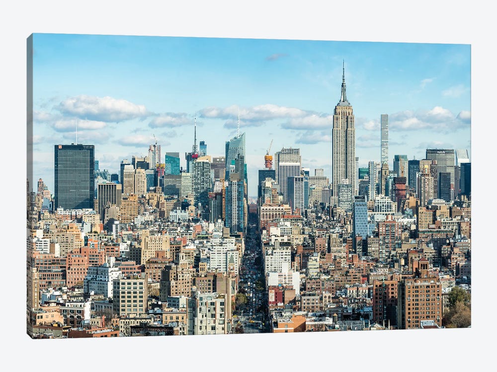 Manhattan Skyline With Empire State Building In Winter, New York City, Usa by Jan Becke 1-piece Canvas Wall Art