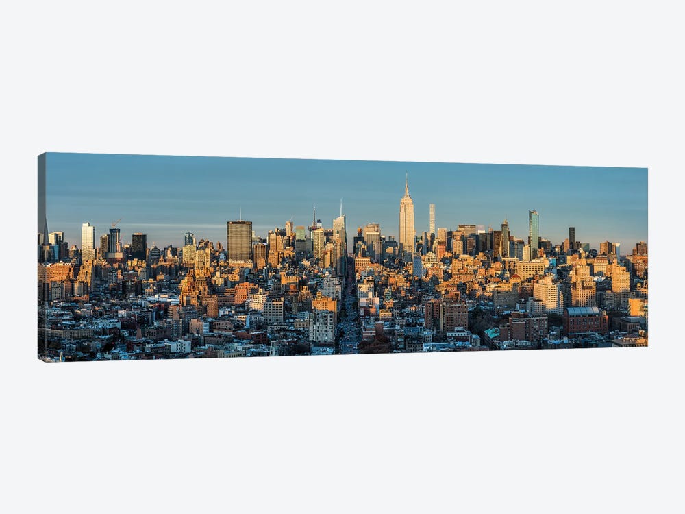 Aerial View Of The Manhattan Skyline At Sunset, New York City, Usa by Jan Becke 1-piece Canvas Artwork