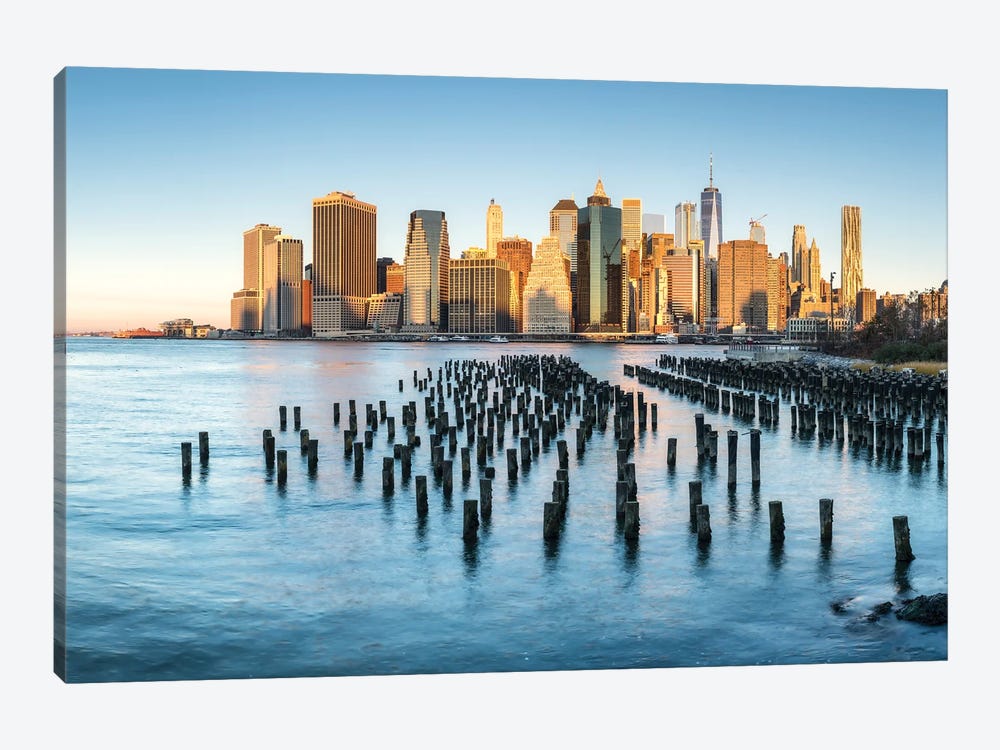 Manhattan Skyline Seen From Brooklyn Bridge Park Pier 1, New York City, Usa by Jan Becke 1-piece Art Print