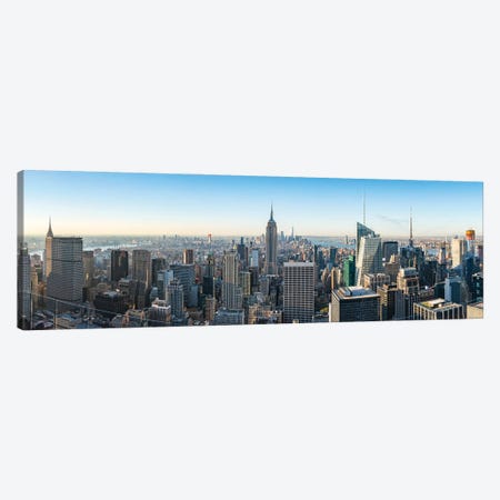 Manhattan Skyline Panorama, New York City, Usa Canvas Print #JNB980} by Jan Becke Canvas Art