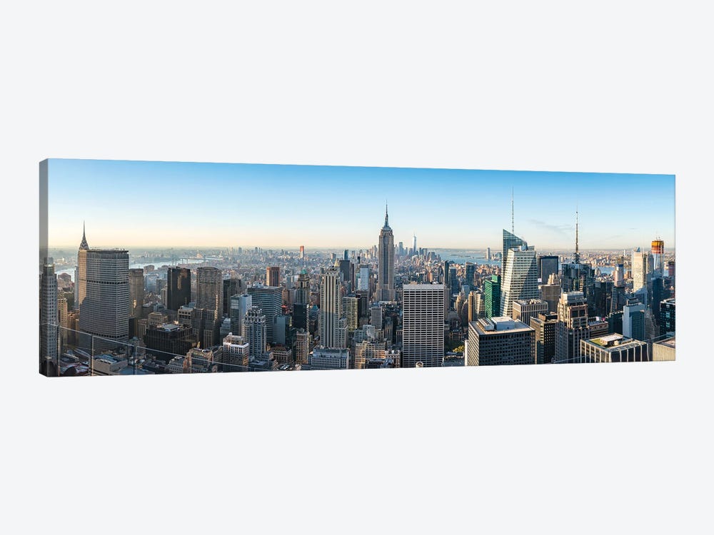 Manhattan Skyline Panorama, New York City, Usa by Jan Becke 1-piece Canvas Art Print
