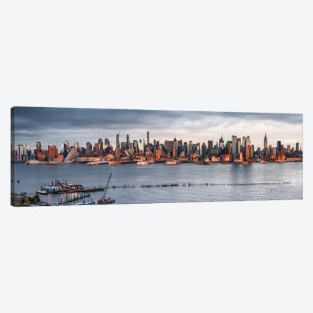 Panoramic View Of The Manhattan Skyline Seen From New Jersey Canvas Print #JNB984} by Jan Becke Art Print