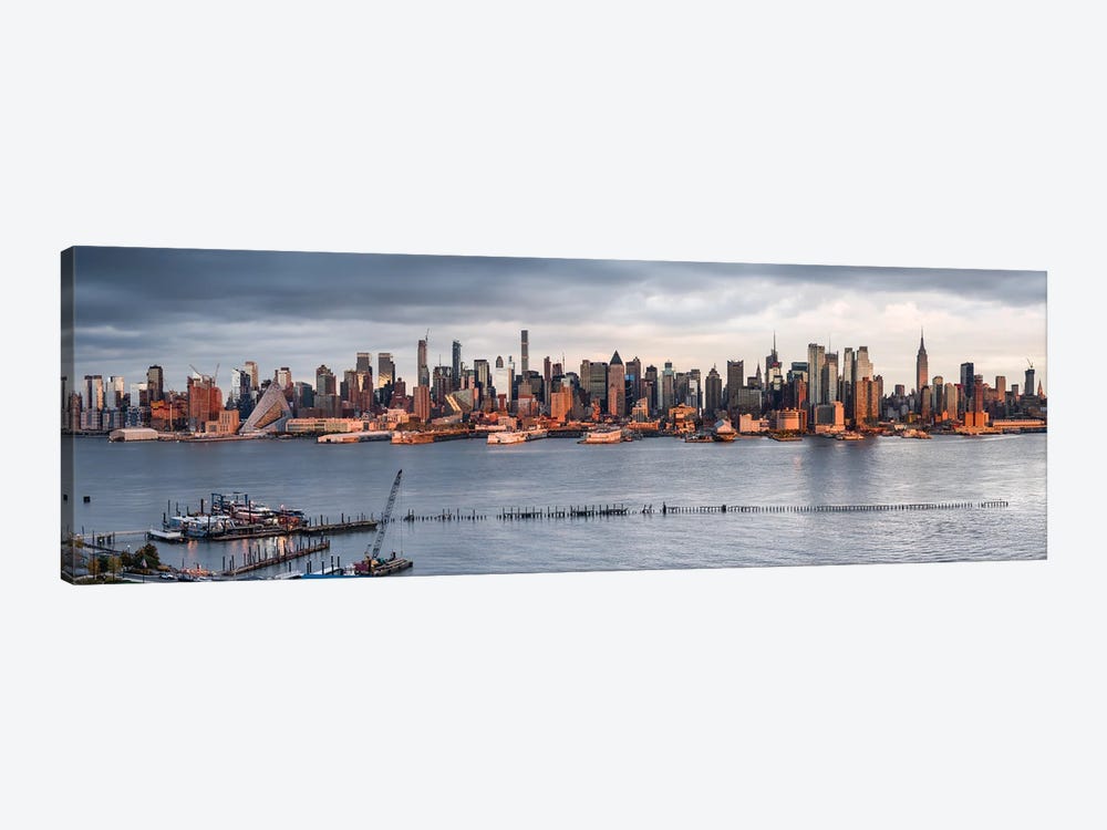 Panoramic View Of The Manhattan Skyline Seen From New Jersey by Jan Becke 1-piece Art Print