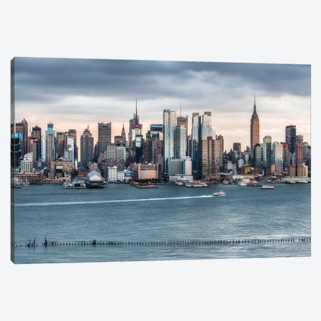 Manhattan Skyline Along The Hudson River, New York City, Usa Canvas Print #JNB985} by Jan Becke Canvas Print