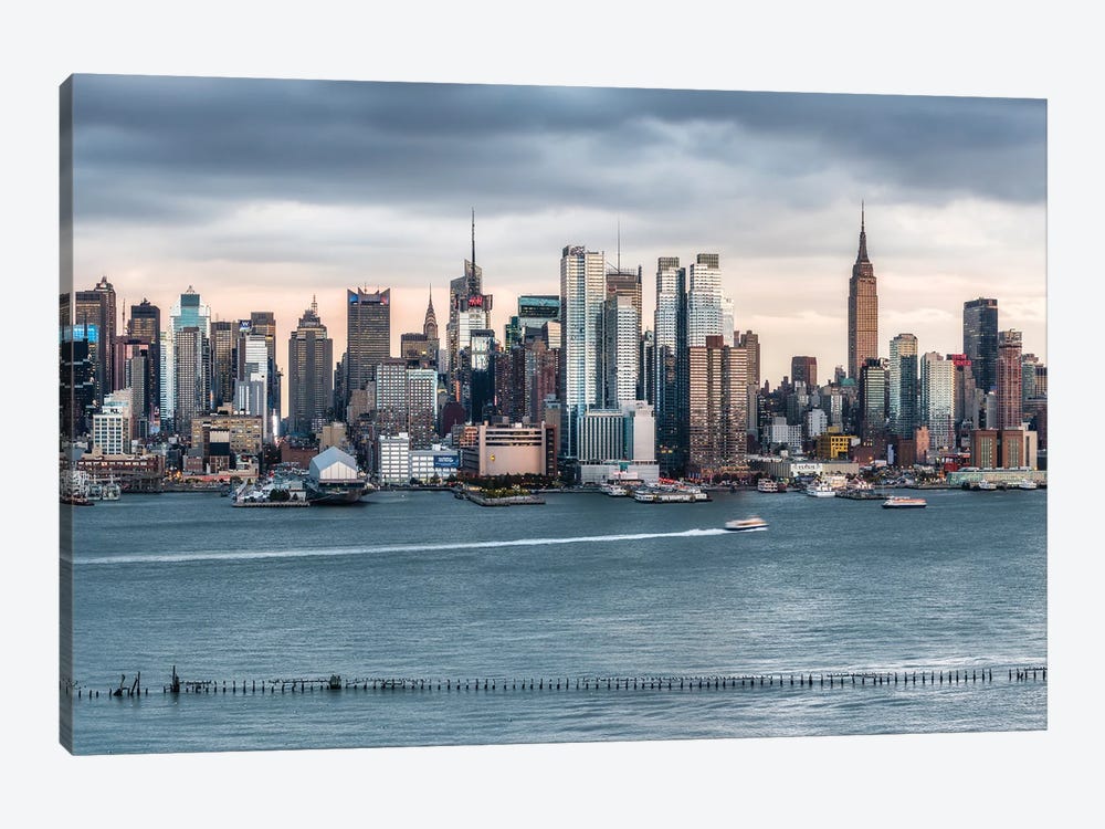 Manhattan Skyline Along The Hudson River, New York City, Usa by Jan Becke 1-piece Canvas Artwork