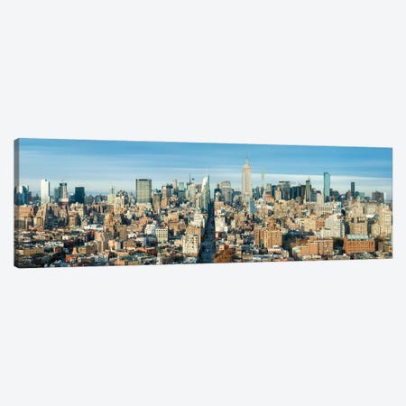 Midtown Manhattan Skyline Panorama With Empire State Building Canvas Print #JNB994} by Jan Becke Canvas Artwork