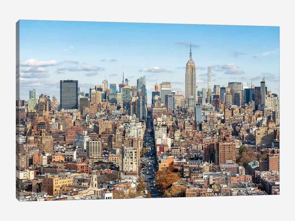Aerial View Of The Manhattan Skyline With Empire State Building by Jan Becke 1-piece Canvas Artwork