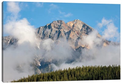 View Of Pyramid Mountain From Patricia Lake Circle Trail, Jasper National Park, Alberta, Canada Canvas Art Print