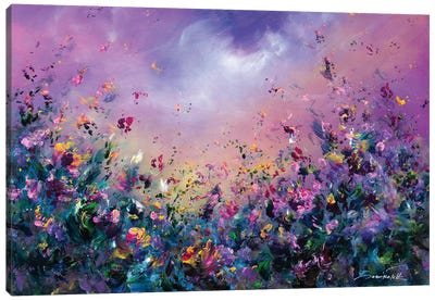 Rainbow Meadow Canvas Art Print - Floral & Botanical Art