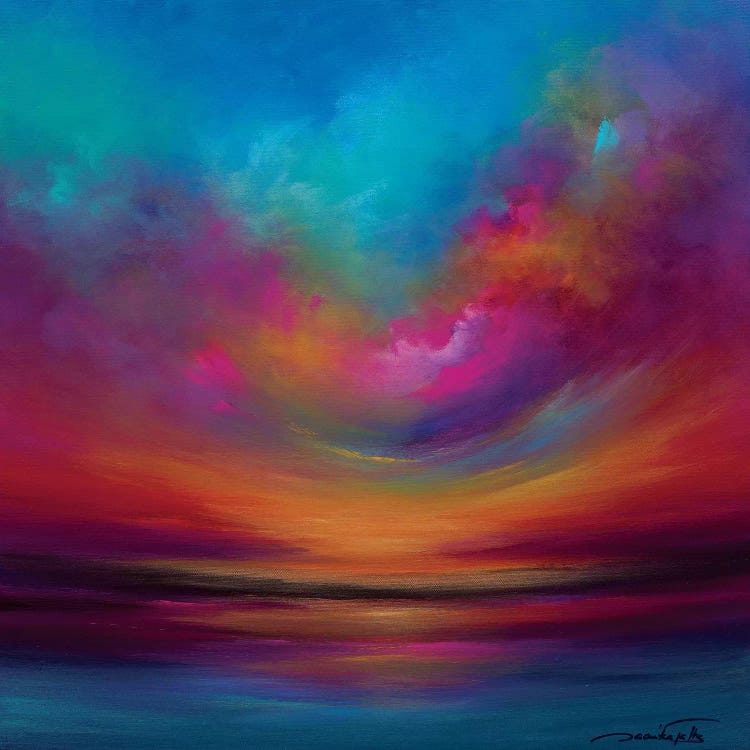 Purple Curved Sky by Jaanika Talts wall art