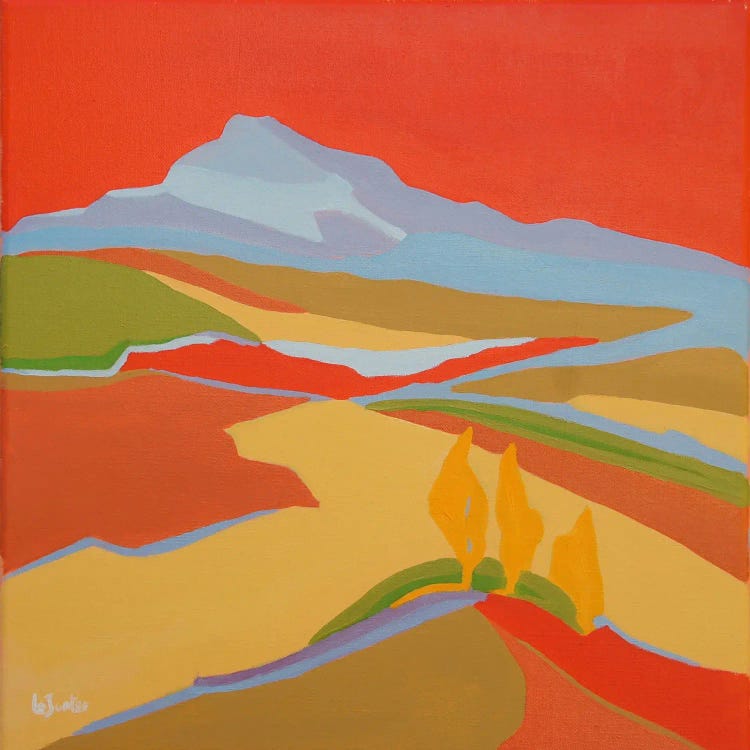 The Yellow Cypresses by Jean-Noel Le Junter wall art