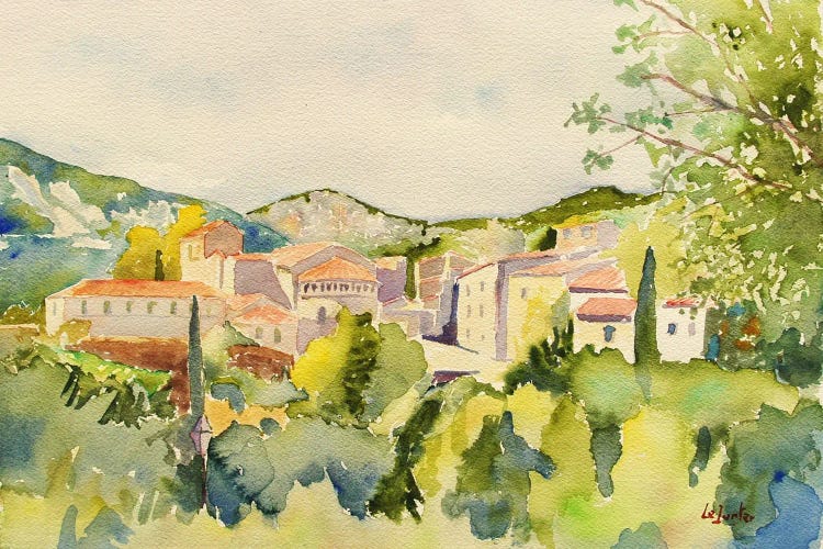 A Village In The South Of France by Jean-Noel Le Junter wall art