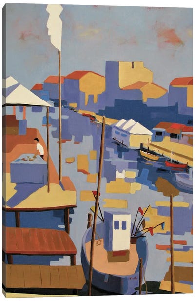 Palavas, A Mediterranean Harbor Canvas Art Print - Harbor & Port Art