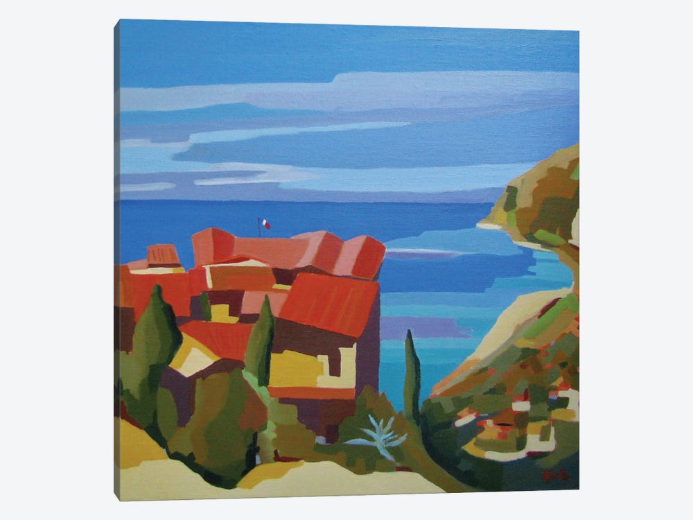Eze, A Village On The French Riviera by Jean-Noel Le Junter 1-piece Canvas Art