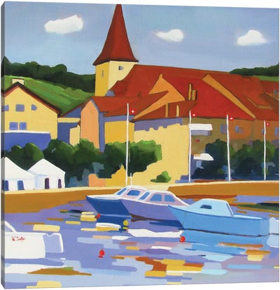 Lutry (Switzerland) Canvas Art Print - Harbor & Port Art