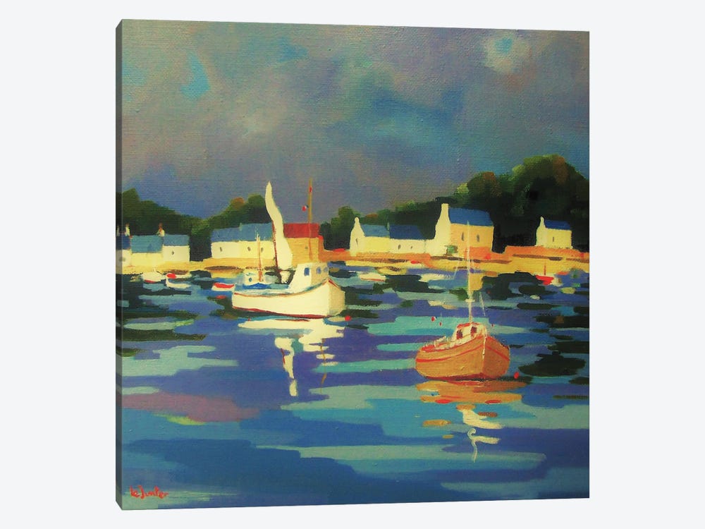 A Small Harbor In Brittany by Jean-Noel Le Junter 1-piece Art Print