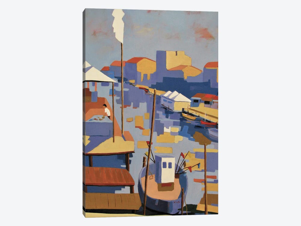 Palavas Les Flots, A Mediterranean Harbor by Jean-Noel Le Junter 1-piece Canvas Art Print