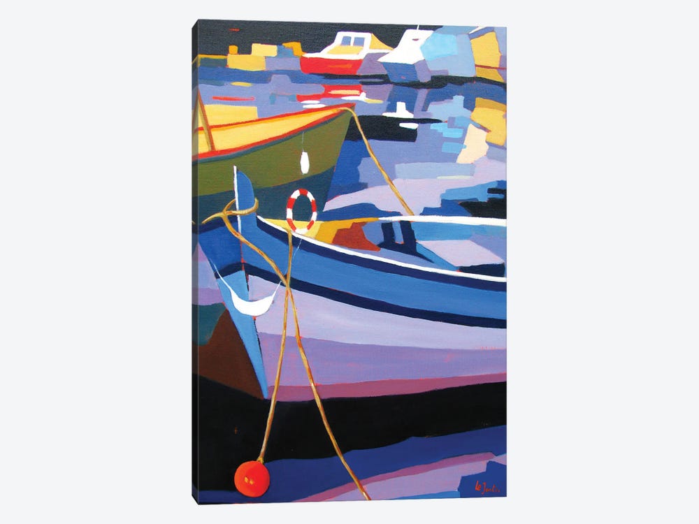 Traditional Fishing Boats by Jean-Noel Le Junter 1-piece Canvas Print