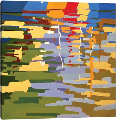 Reflections Of Boats In The Water I Canvas Art Print - Jean-Noel Le Junter