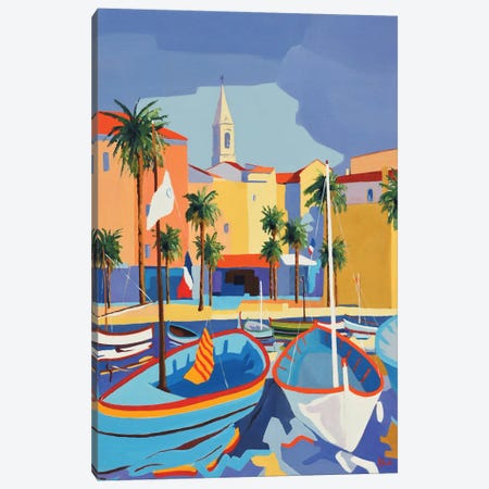 Sanary, A Harbor On The French Riviera Canvas Print #JNJ43} by Jean-Noel Le Junter Canvas Print