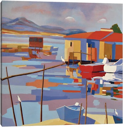 Sète, A Harbor In The South Of France II Canvas Art Print - Jean-Noel Le Junter