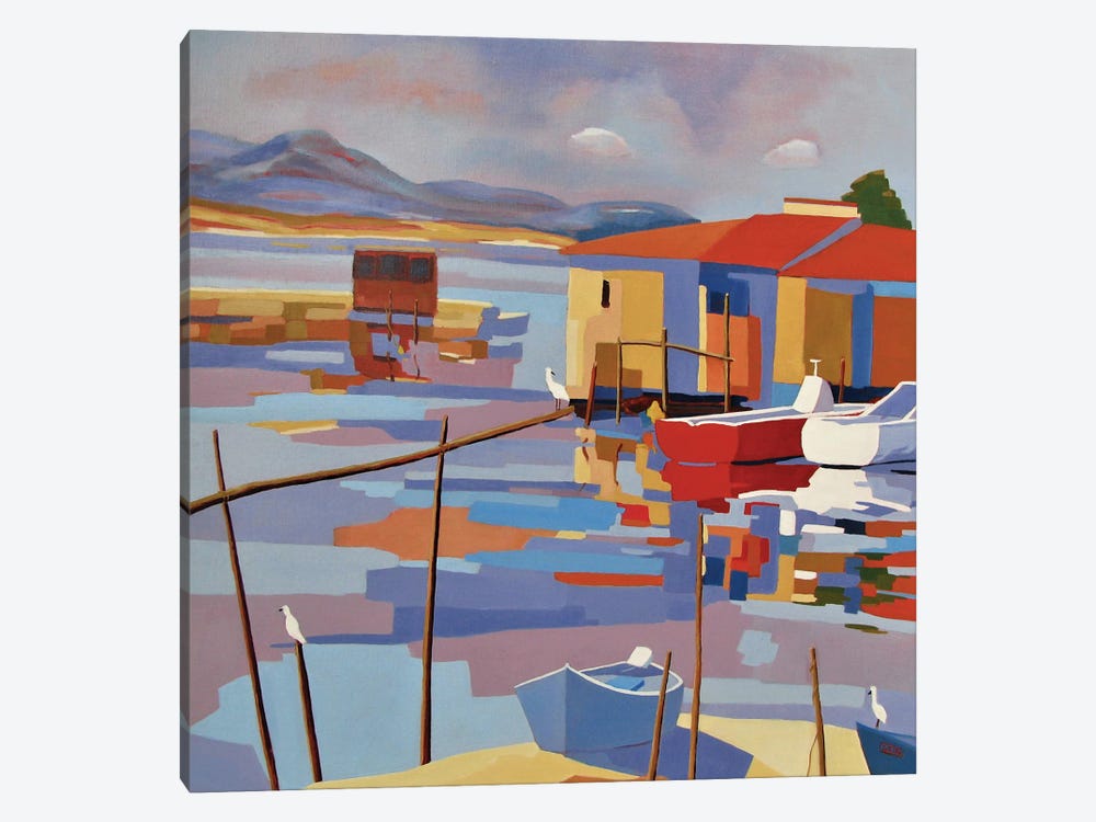 Sète, A Harbor In The South Of France II by Jean-Noel Le Junter 1-piece Canvas Art Print