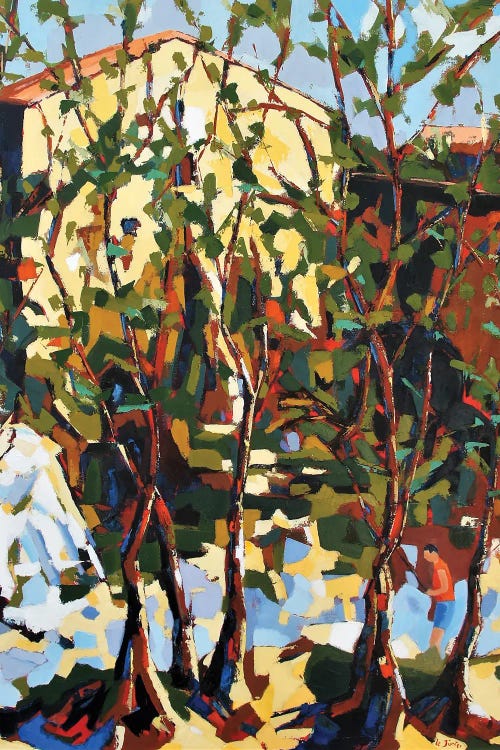 Angler Near An Old Mill by Jean-Noel Le Junter wall art
