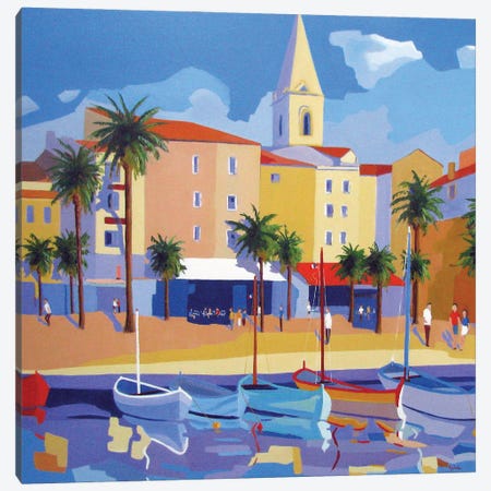 Sanary Harbor On The French Riviera Canvas Print #JNJ51} by Jean-Noel Le Junter Canvas Art