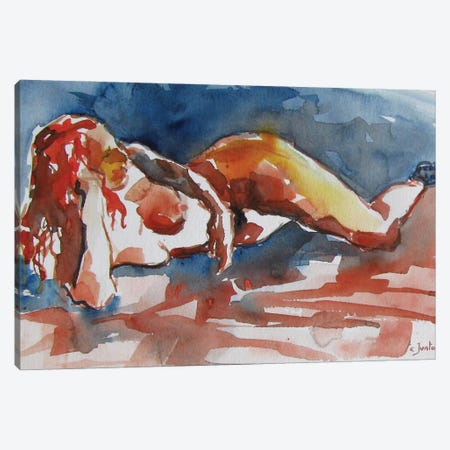 Reclining Female Nude Canvas Print #JNJ59} by Jean-Noel Le Junter Canvas Wall Art