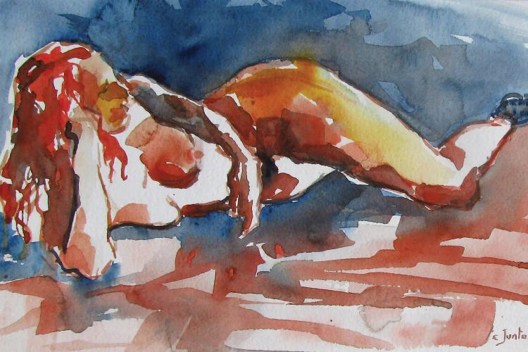 Reclining Female Nude by Jean-Noel Le Junter wall art
