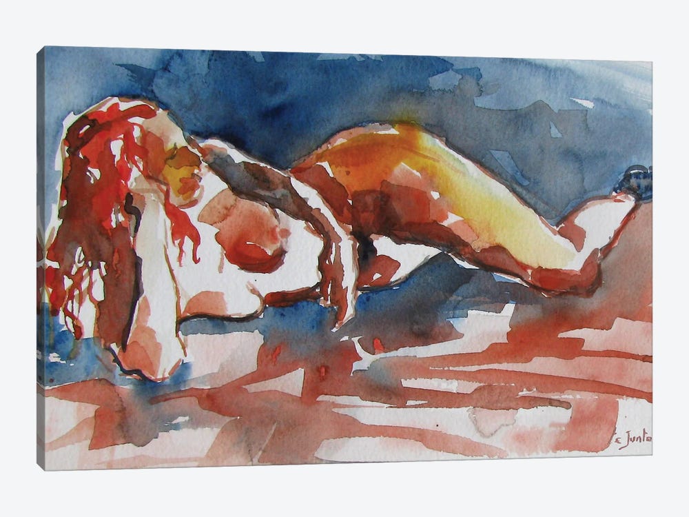 Reclining Female Nude by Jean-Noel Le Junter 1-piece Canvas Wall Art