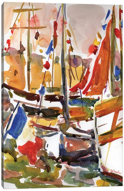 Old Fishing Boats Canvas Art Print - Jean-Noel Le Junter
