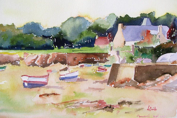 Small Harbor In Brittany by Jean-Noel Le Junter wall art