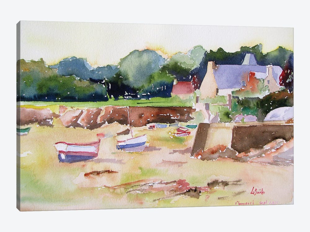 Small Harbor In Brittany by Jean-Noel Le Junter 1-piece Canvas Art